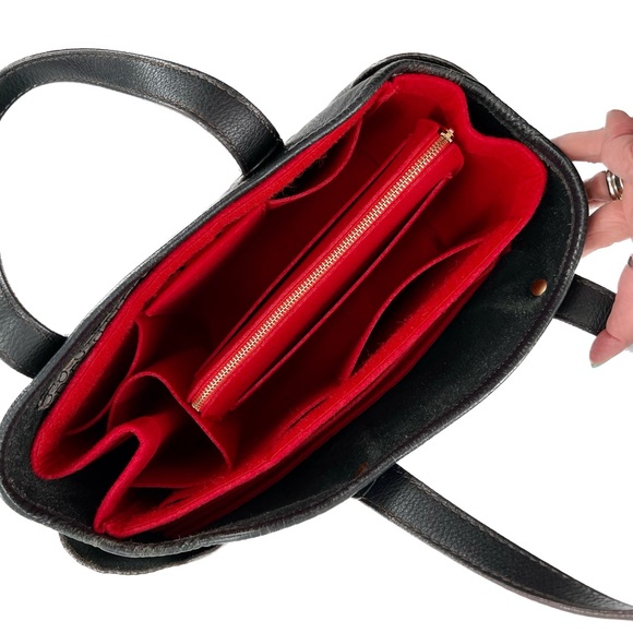 Salvatore Ferragamo Pebbled Leather Tote Satchel Bag Black, RARE Vintage - Picture 11 of 17